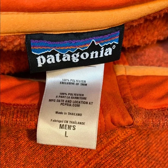 Patagonia Vibrant Orange Fleece Pullover - Picture 4 of 4